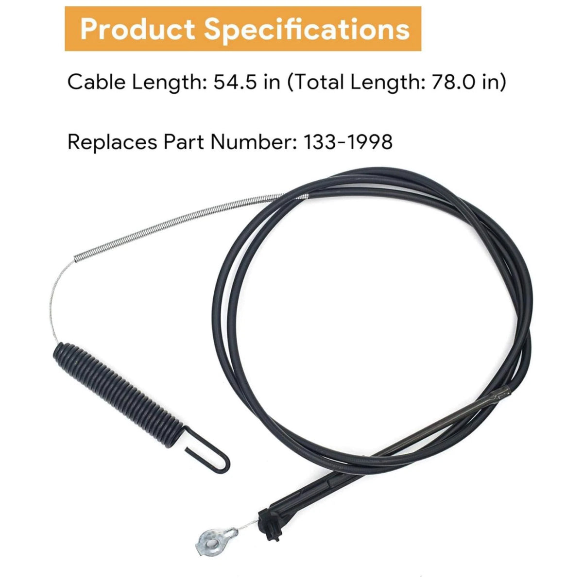 Brake Cable for TimeMaster 21199 21200 21810 (133-1998)