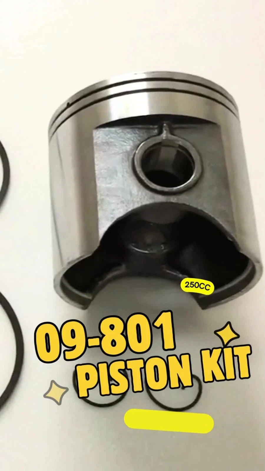 Piston Kit + Ring for Yamaha ET250A/ET250D (1973–1975) 09-801 STD