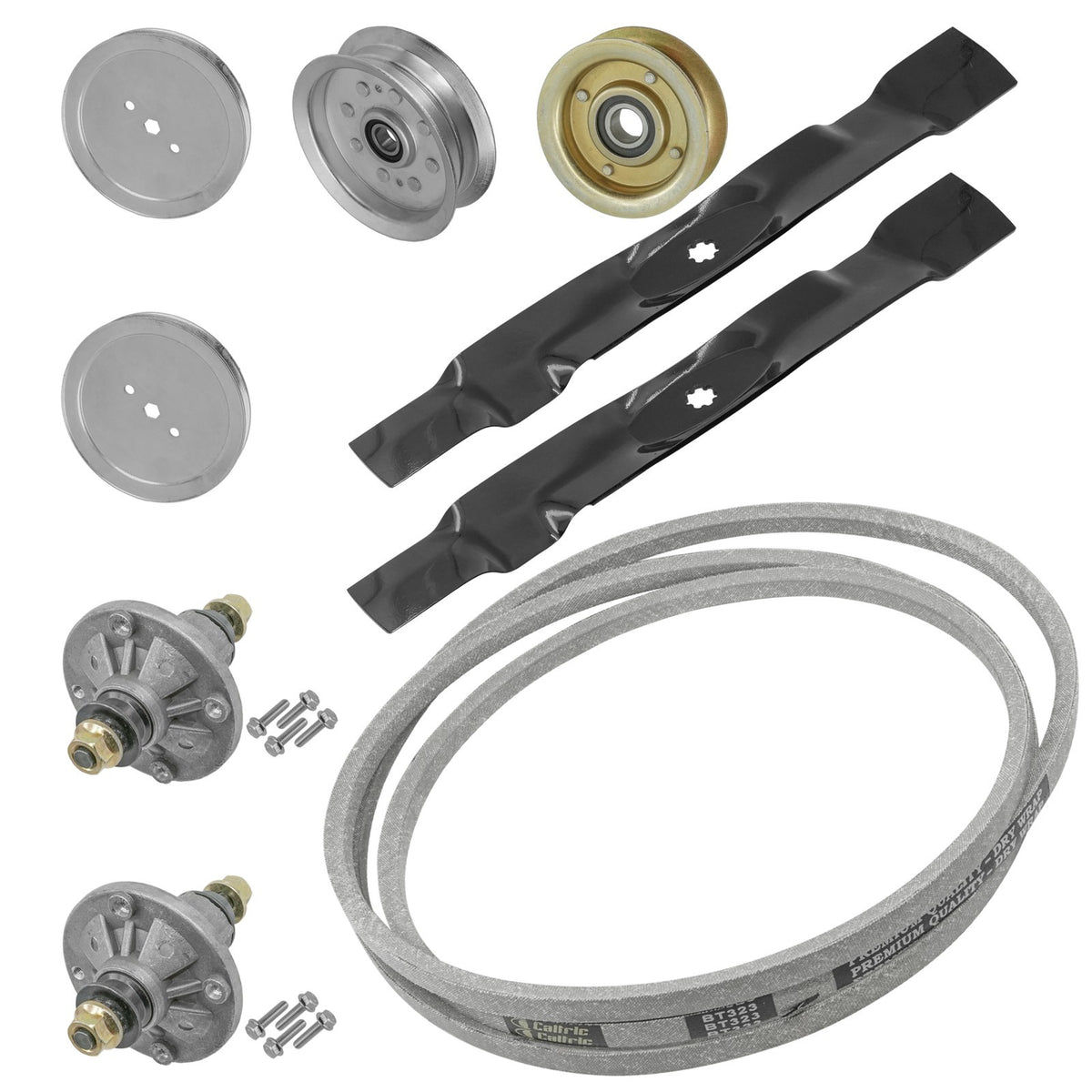 Deck Spindle Pulley Belt Idler Rebuild Kit for John Deere D130 (2010–2022)