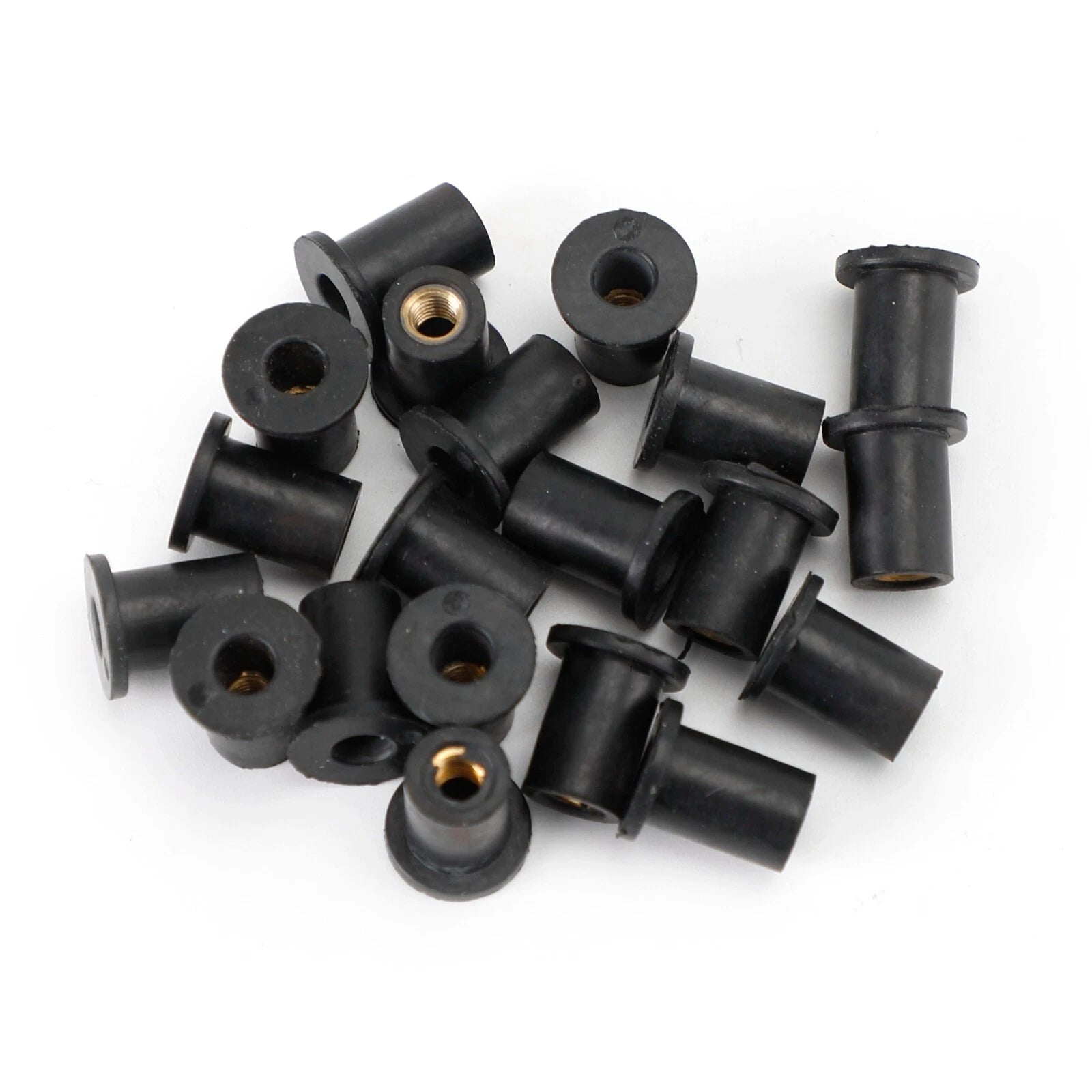 Pack of 20 M4 Rubber Well Nuts for Fairing & Screen Fixing (8mm Hole)