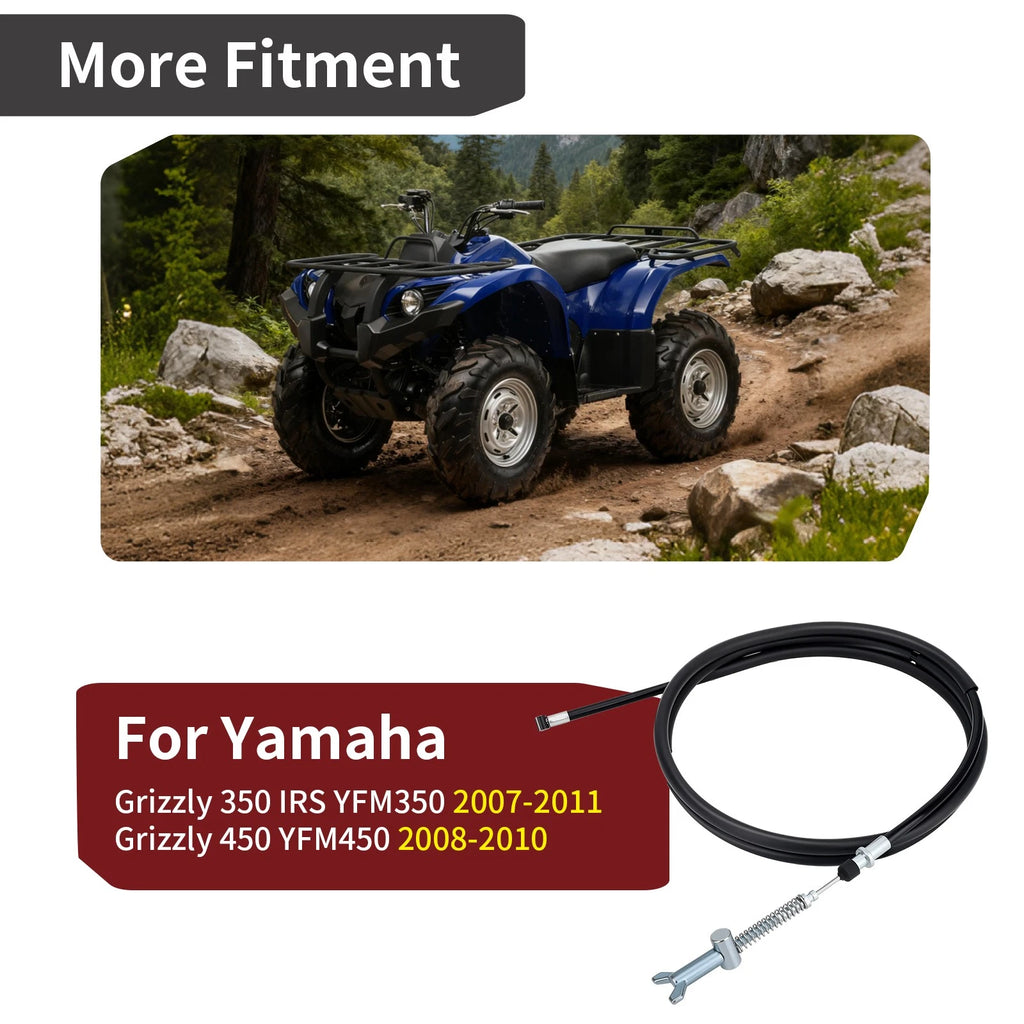 Rear Parking Brake Cable for Yamaha Grizzly 350 YFM350 IRS (2007–2011) 4S2-F6341-00-00