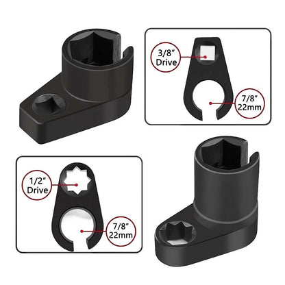 5pc Oxygen Sensor Socket Wrench Set 22mm for Vehicle Maintenance
