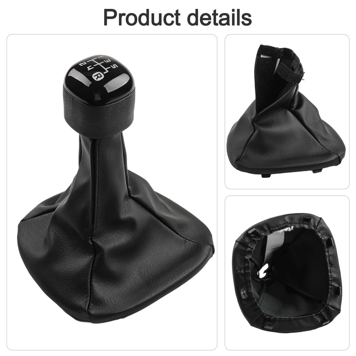 Gearshift Knob and Leather Boot Set for Fiat Panda (2012)