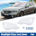 Headlight Clear Lens Cover for Mercedes Benz E Class Pair (2003–2009)