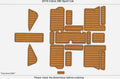 EVA Foam Faux Teak Deck Flooring Cockpit Pads for Cobra 280 Sport (2018)