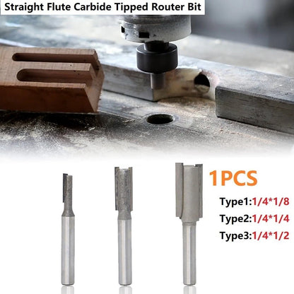 Router Bit Carbide Tipped Straight Flute for Woodworking (1 Piece)