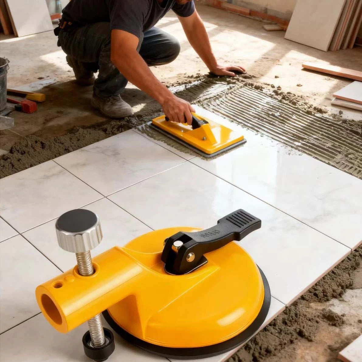 Wall Tile Leveler with 118MM Suction Cup for Large Tiles and Glass