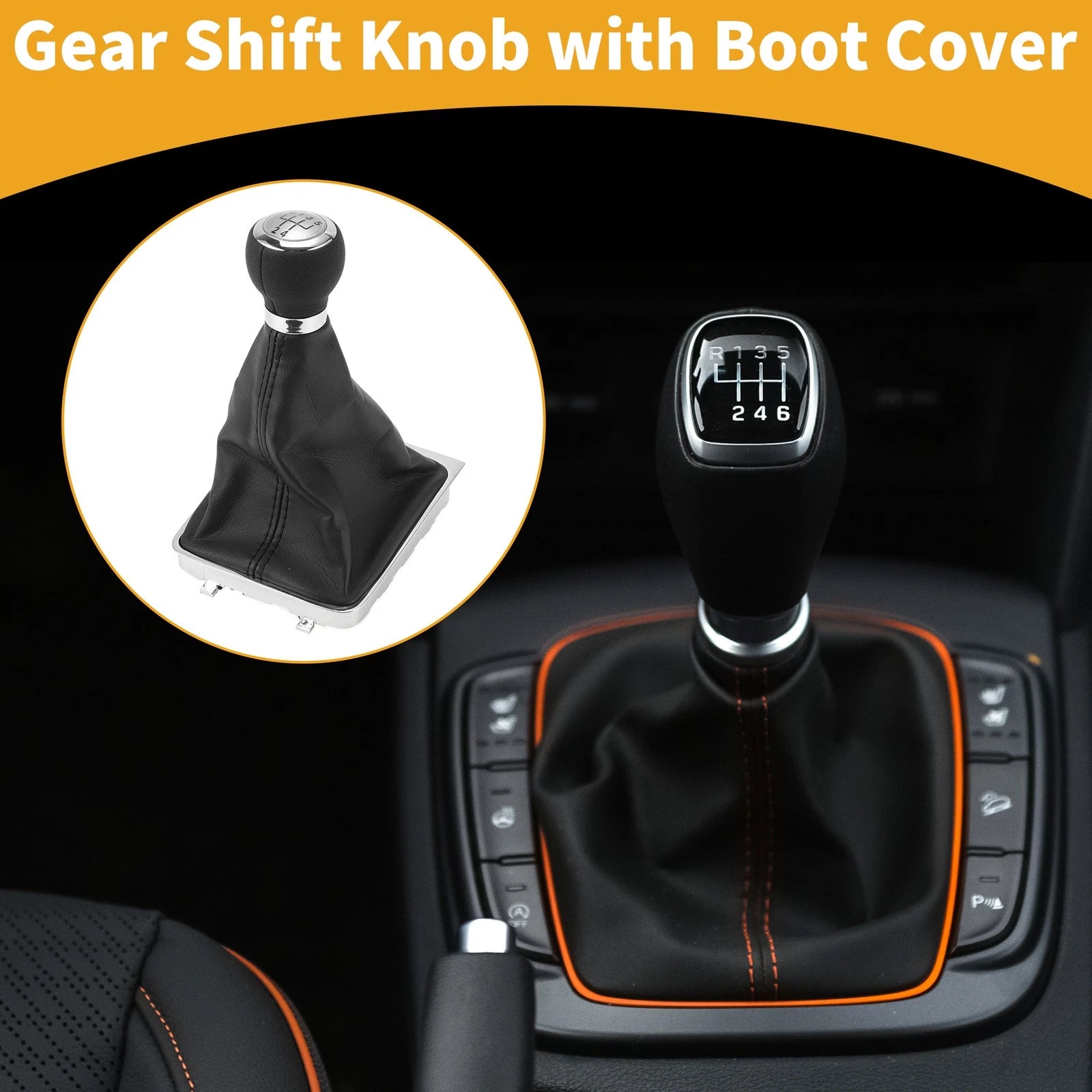 Gear Shift Knob with Cover Replacement for VW Passat (2006–2010)