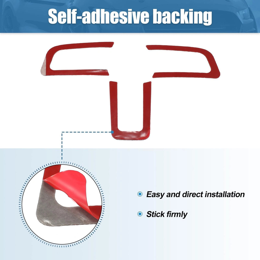 Steering Wheel Insert Cover Trim Stickers 3pcs for Ford Mustang (2015–2022)