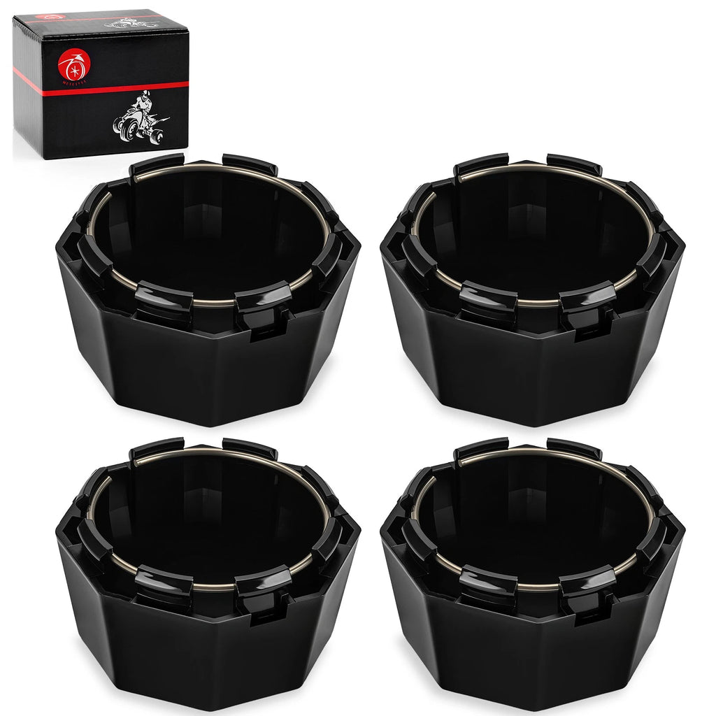 Set of 4 Matte Black Hub Cap Covers for Polaris Sportsman 570 (2015–2025) 5451374-458