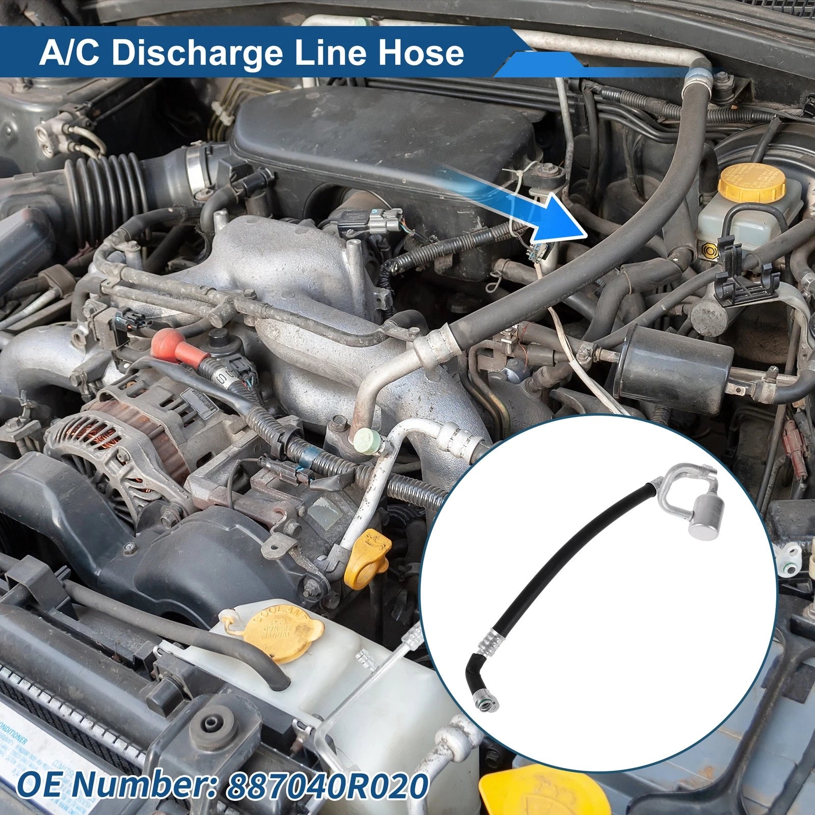 A/C Refrigerant Liquid Hose Replacement for Toyota Highlander (2009–2015)