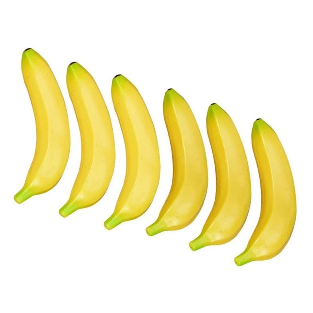 Set of 6 Artificial Bananas Decor Simulation Fruit Props