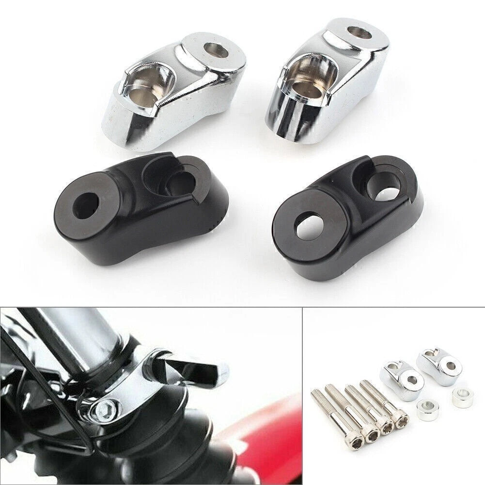 Front Turn Signal Mount Bracket Relocation Kit for Harley FXR Dyna (1982–2000)