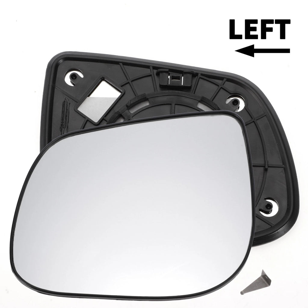 Left Side White Mirror Glass w/ Back for KIA Picanto (2012–2020)