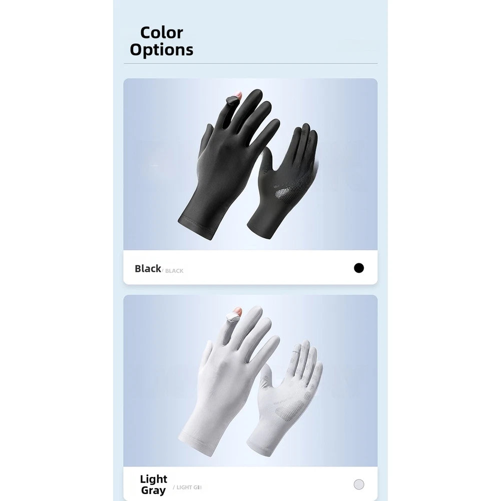 Lightweight Stretch Cycling Gloves for Universal Fit (UPF50+, Touchscreen Ready)