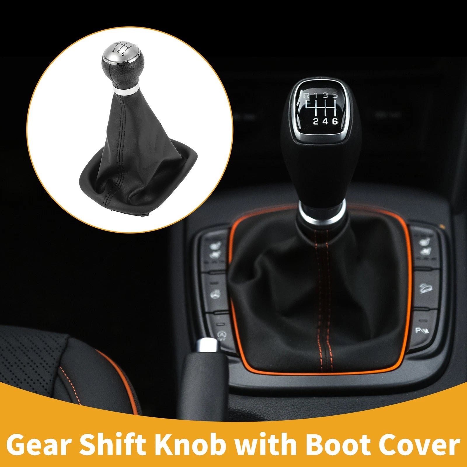 6 Speed Gear Shift Knob with Cover Replacement for VW Passat (2005–2010)