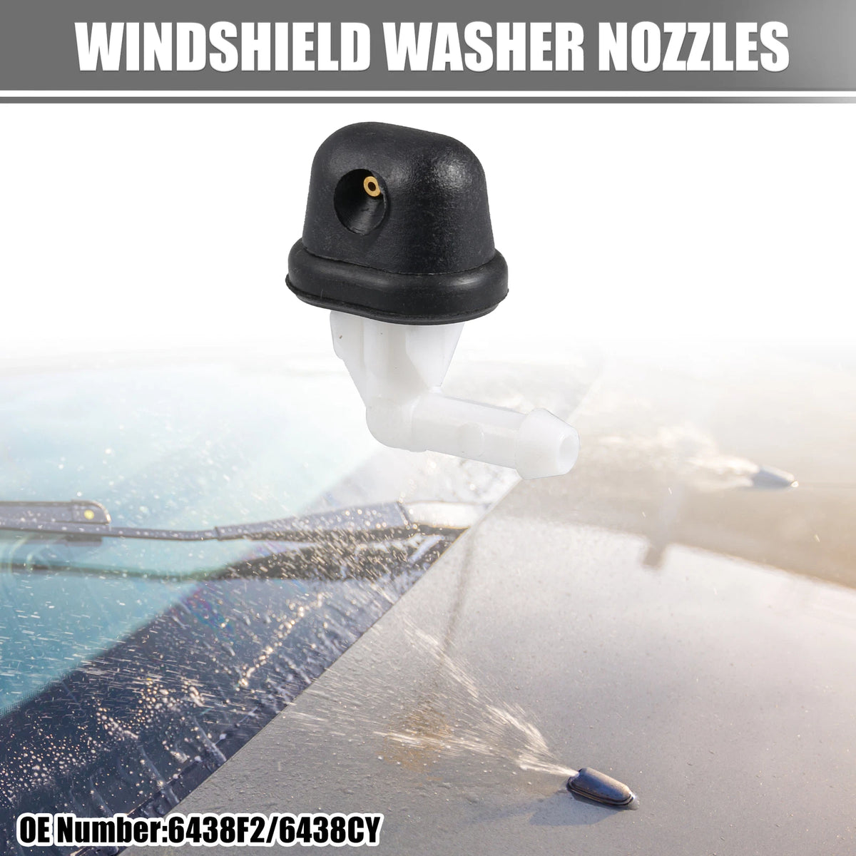 Windshield Wiper Washer Nozzle Spray Jet for Citroen Xsara Picasso (No. 6438F2)