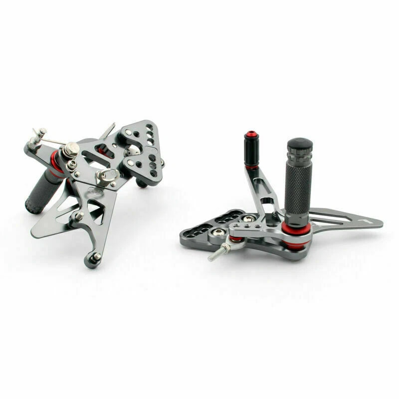 Rearset Foot Pegs for Suzuki GSXR 1000 (2005–2006) Gray T9