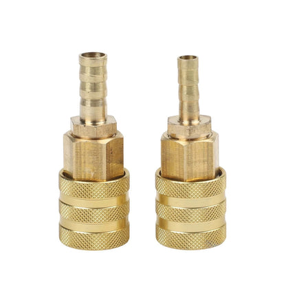 2X Brass 6mm 8mm Tire Valve Connector Quick Connect Clip for Car Pump