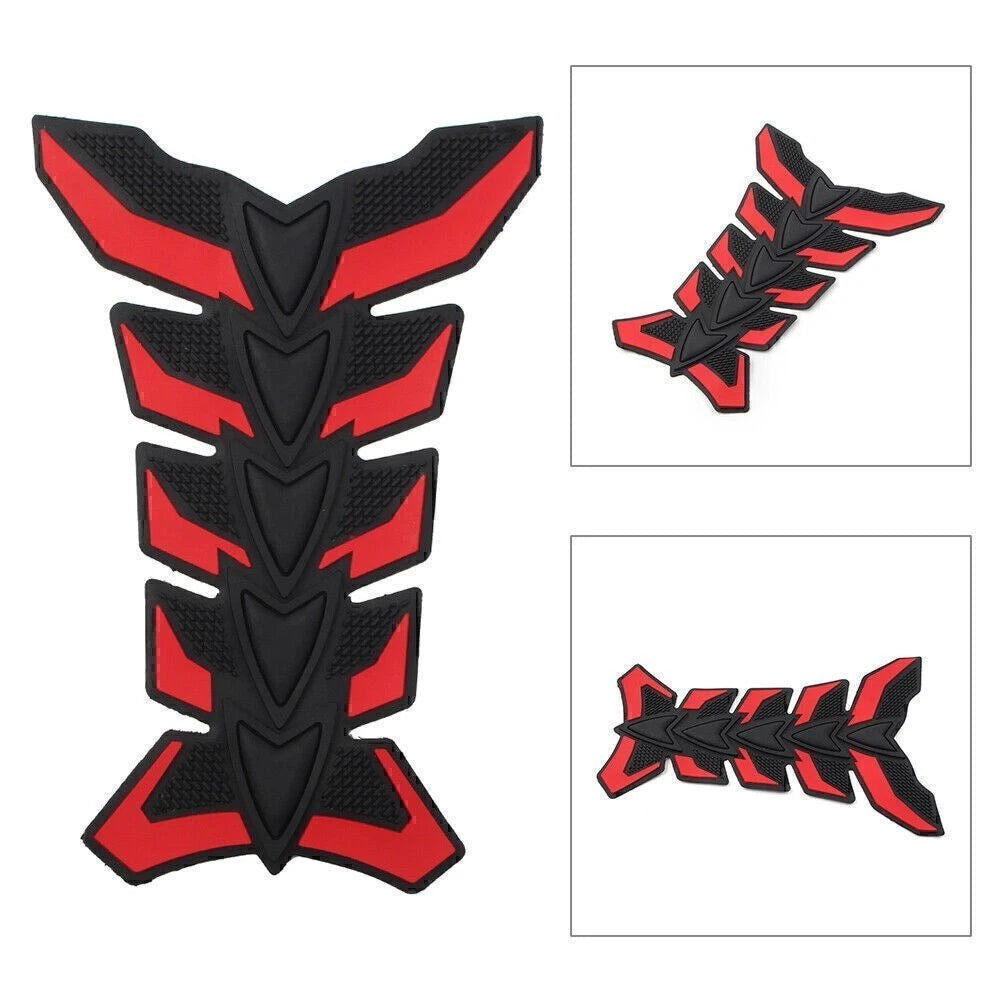 3D Fish Bone Gas Fuel Oil Tank Pad Decal Sticker Protector for Motorcycle