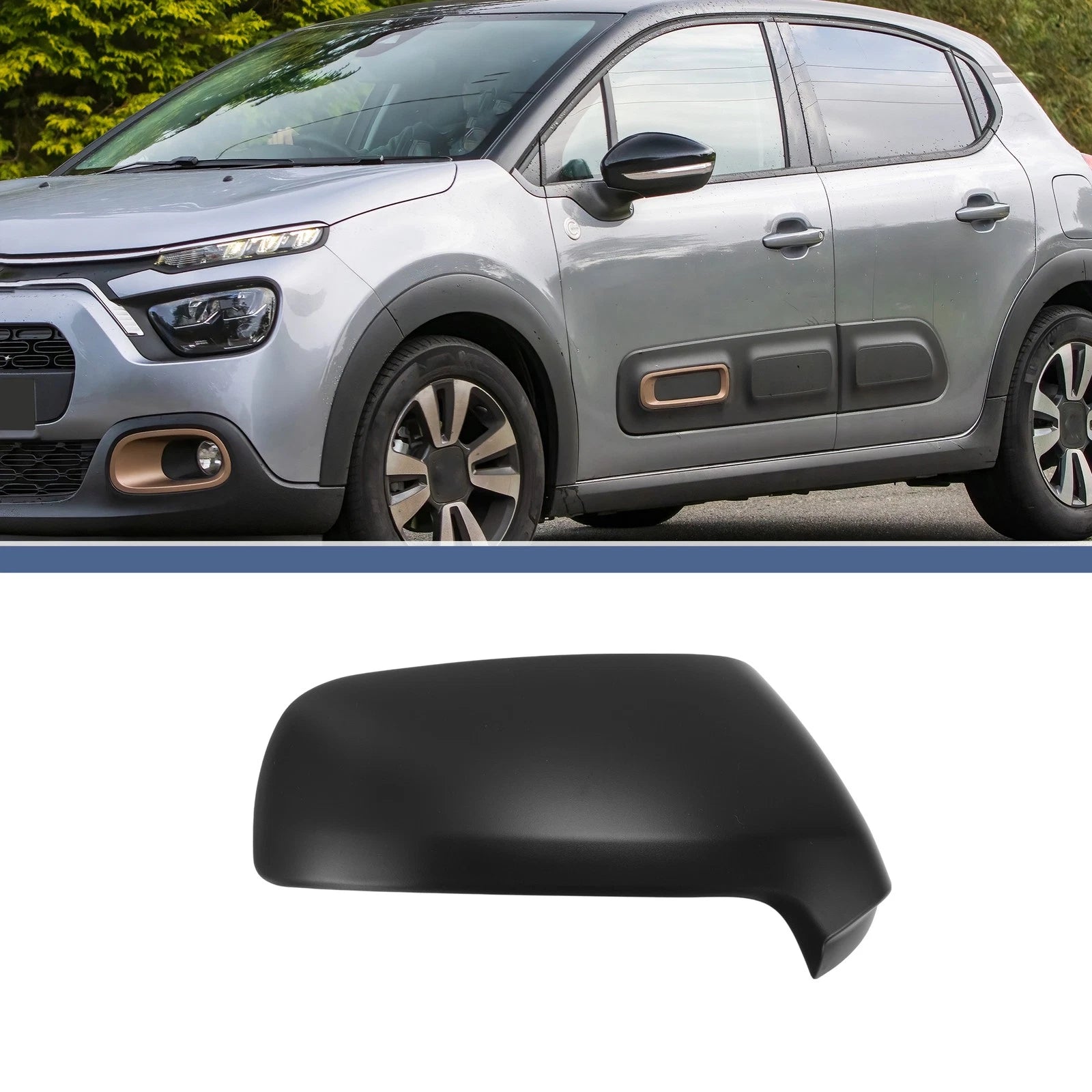Right Passenger Side Mirror Cover Cap for Citroen C3 Picasso (2009–2017)