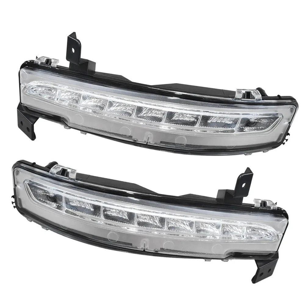Pair Front LH & RH DRL Daytime Running Lights For Jeep Grand Cherokee 12-16