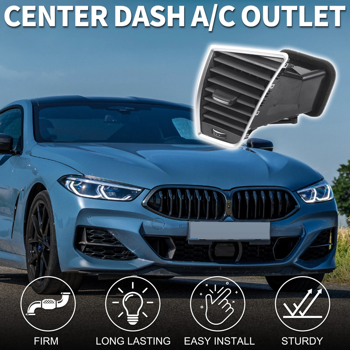 Front Left Air Vent Panel Grille for Audi Q5 (2010–2016) Black