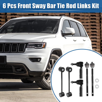Set of 6 Sway Bar Links Tie Rod Ends for Jeep Commander (2006–2010)