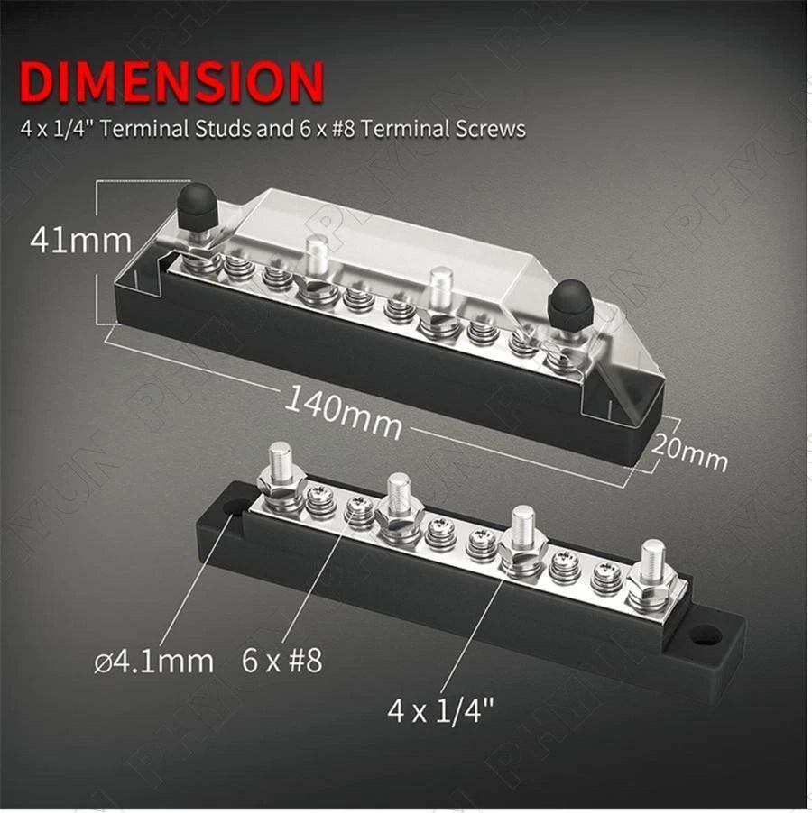 Negative Bus Bar Battery Power Distribution Block for Car (Does not supply)