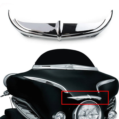 Chrome Batwing Fairing Brow Accent for Harley Touring FLHX (1996–2013)