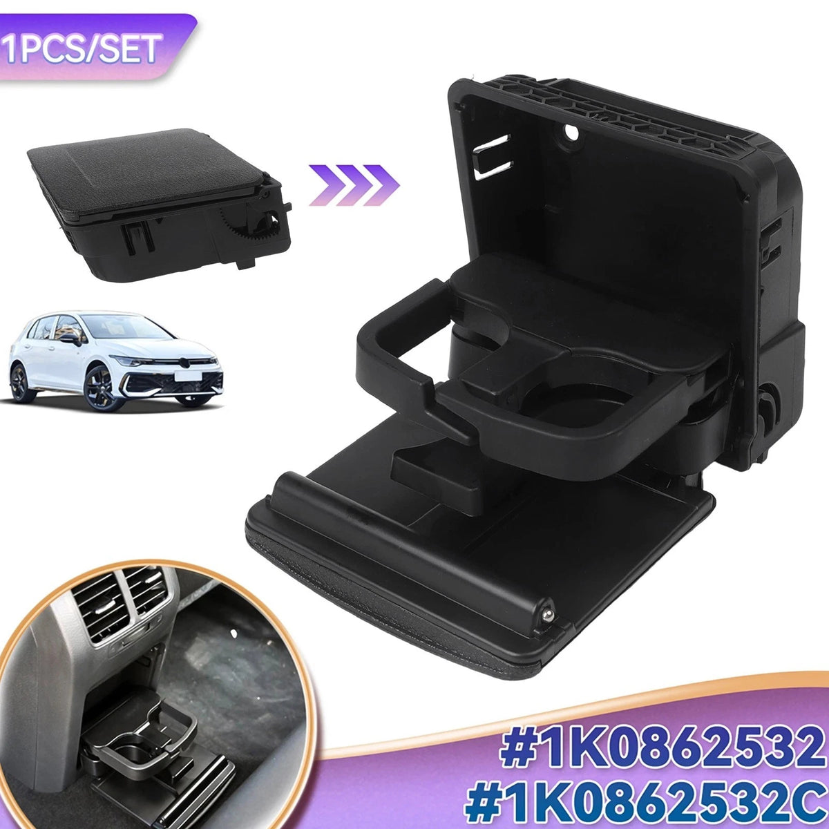 Center Console Cup Holder Inner Hole Diameter: 4x5cm Number Of Cups: 2