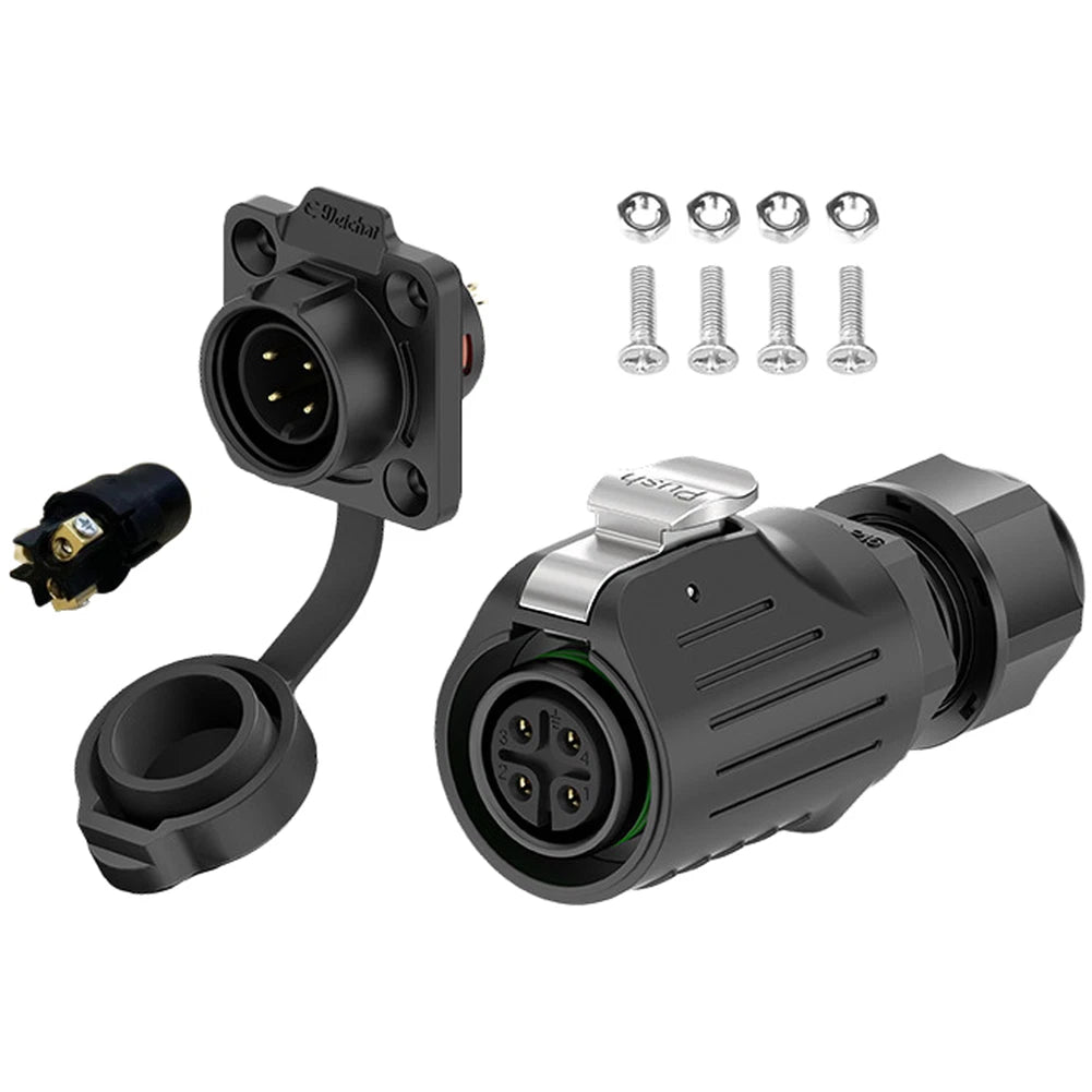 LP16 Waterproof Industrial Aviation Connector Power Socket Kit (IP68)
