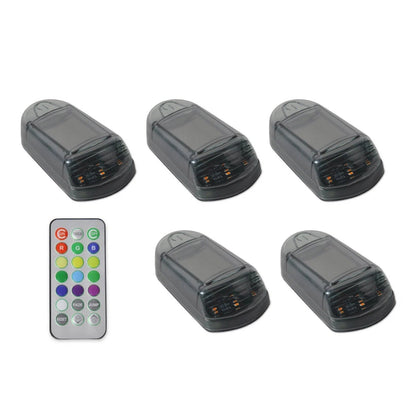 5X Amber LED Roof Cab Lights for Trucks (Solar, Vibration Sensor)