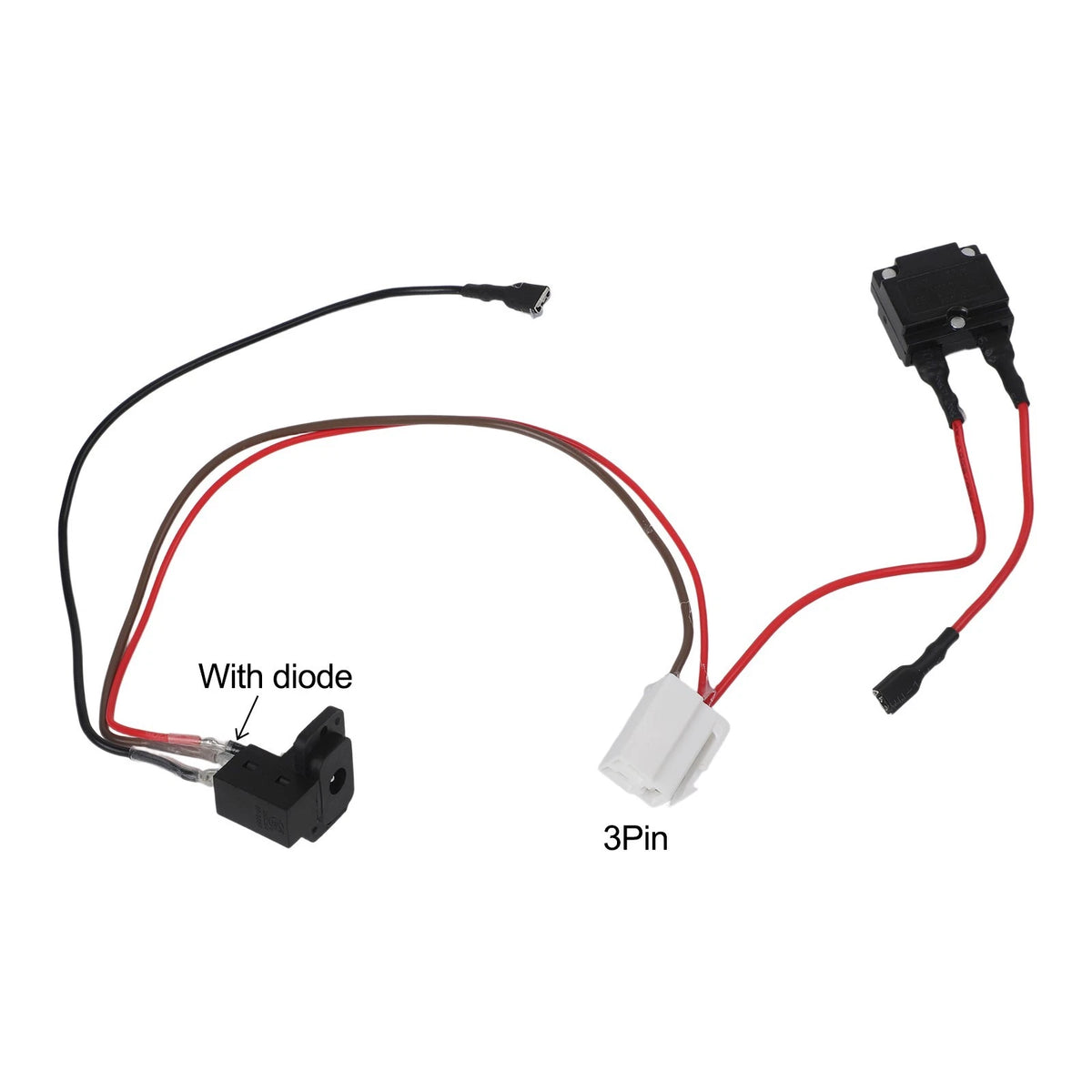 Charger Socket for Children's Electric Vehicle (6V, 12V, 24V) - 3pin Design