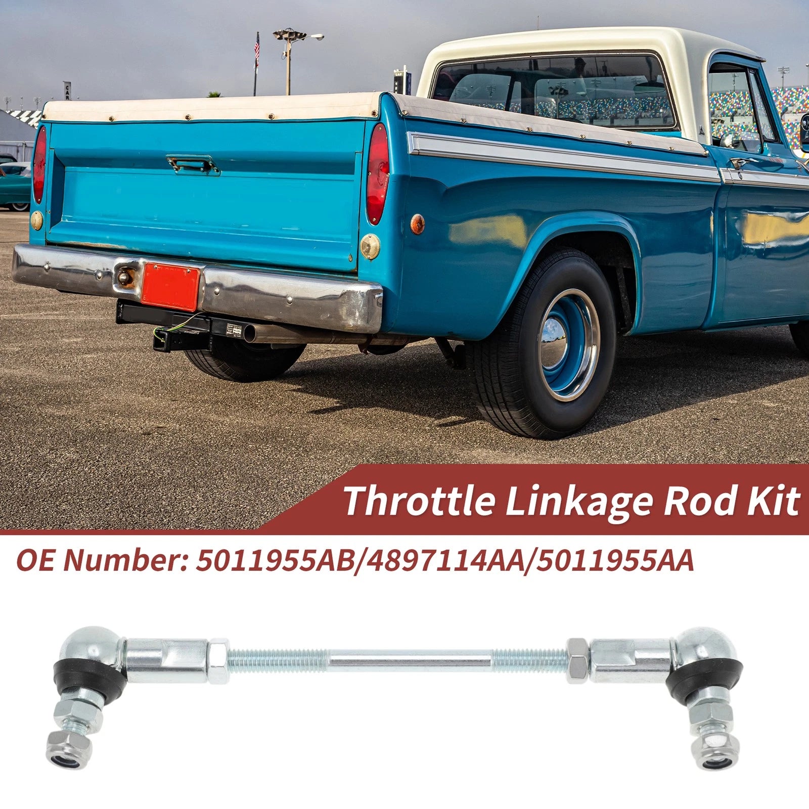 Throttle Linkage Rod Replacement for Dodge D250 D350 (1989–1991)