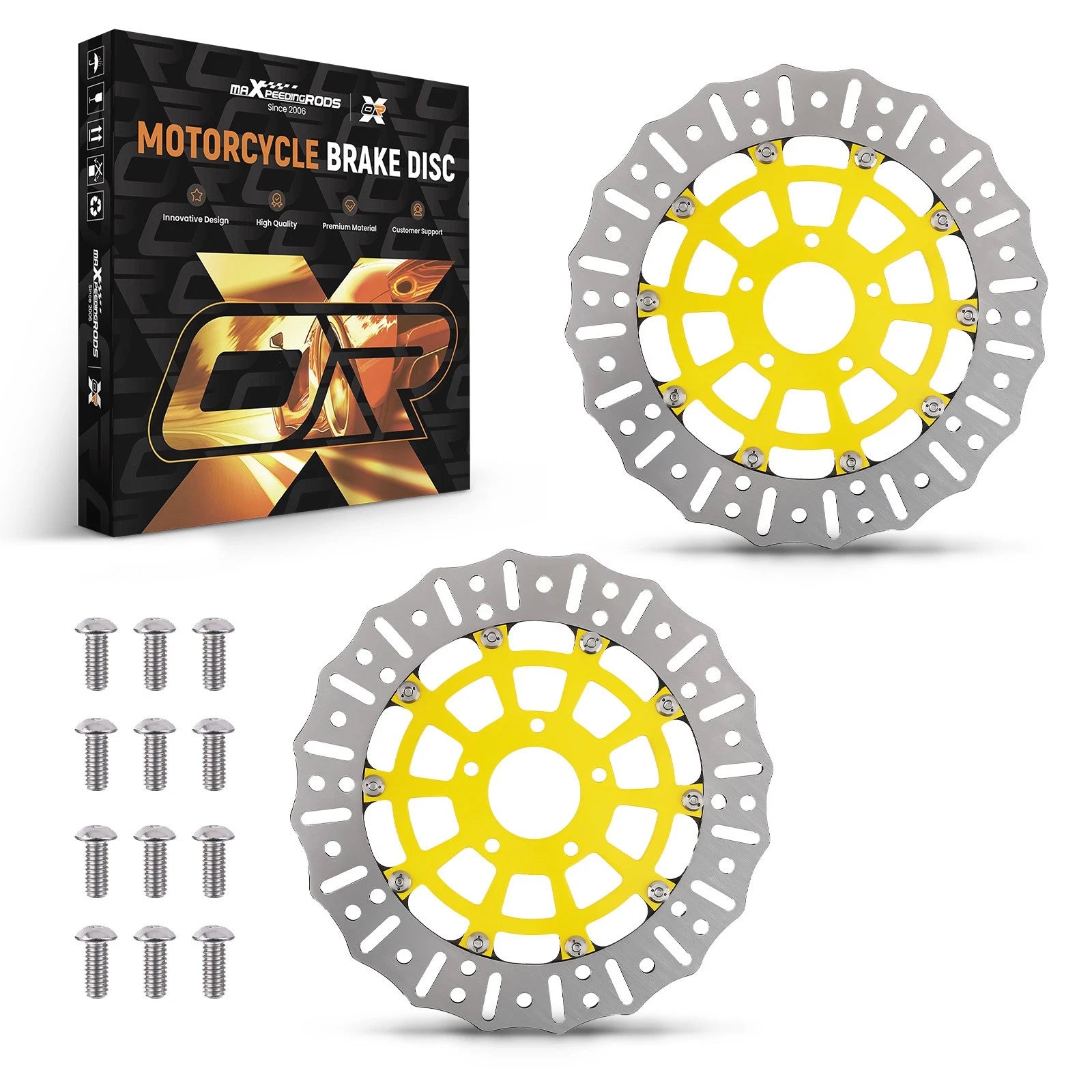 2X Floating Front Brake Rotor Disc for Harley-Davidson Softail (2015–2024) 11.8"