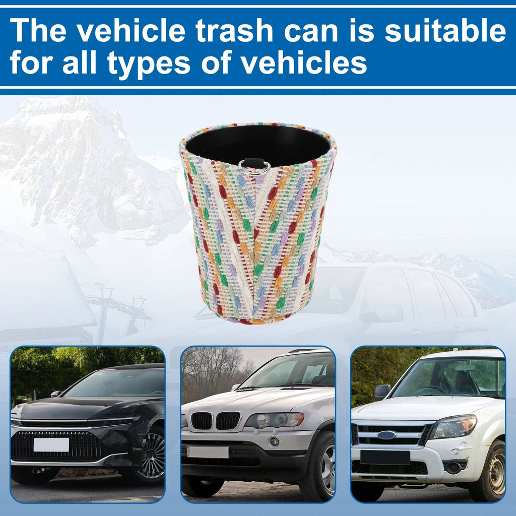 Oval Fabric Garbage Bag for Universal Car (1 Pc) - Yellow