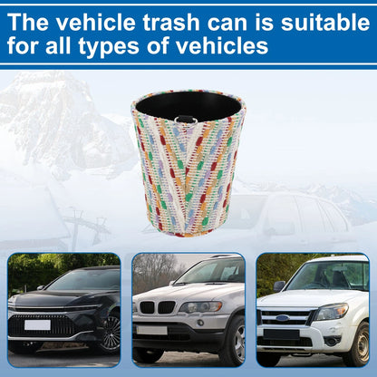 Oval Fabric Garbage Bag for Universal Car (1 Pc) - Yellow