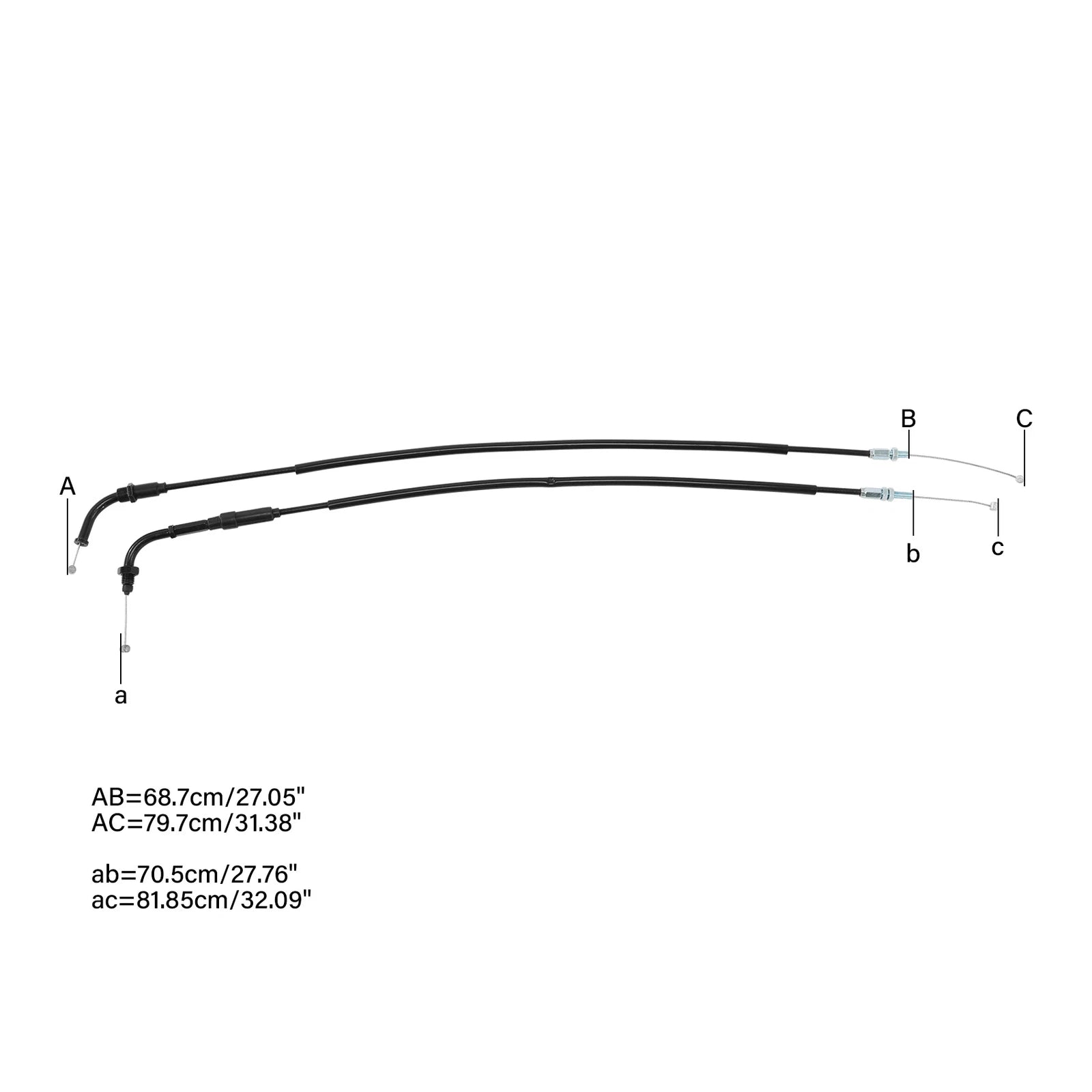 Throttle Cable Set for Honda CBR600RR (2007–2023)