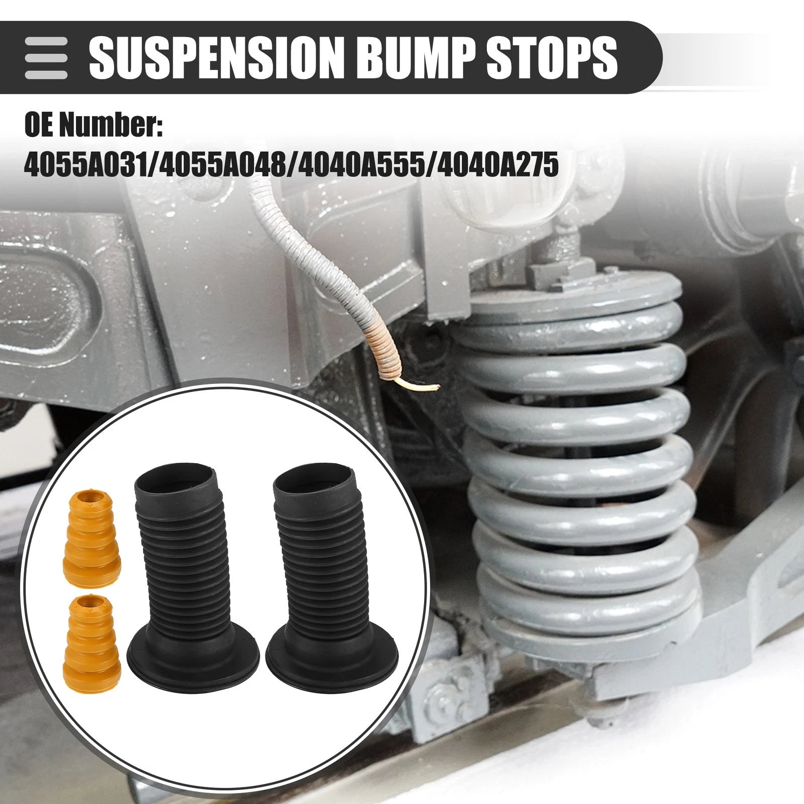 Bump Stop Boot Kit Front Set for Mitsubishi (2005–2015)