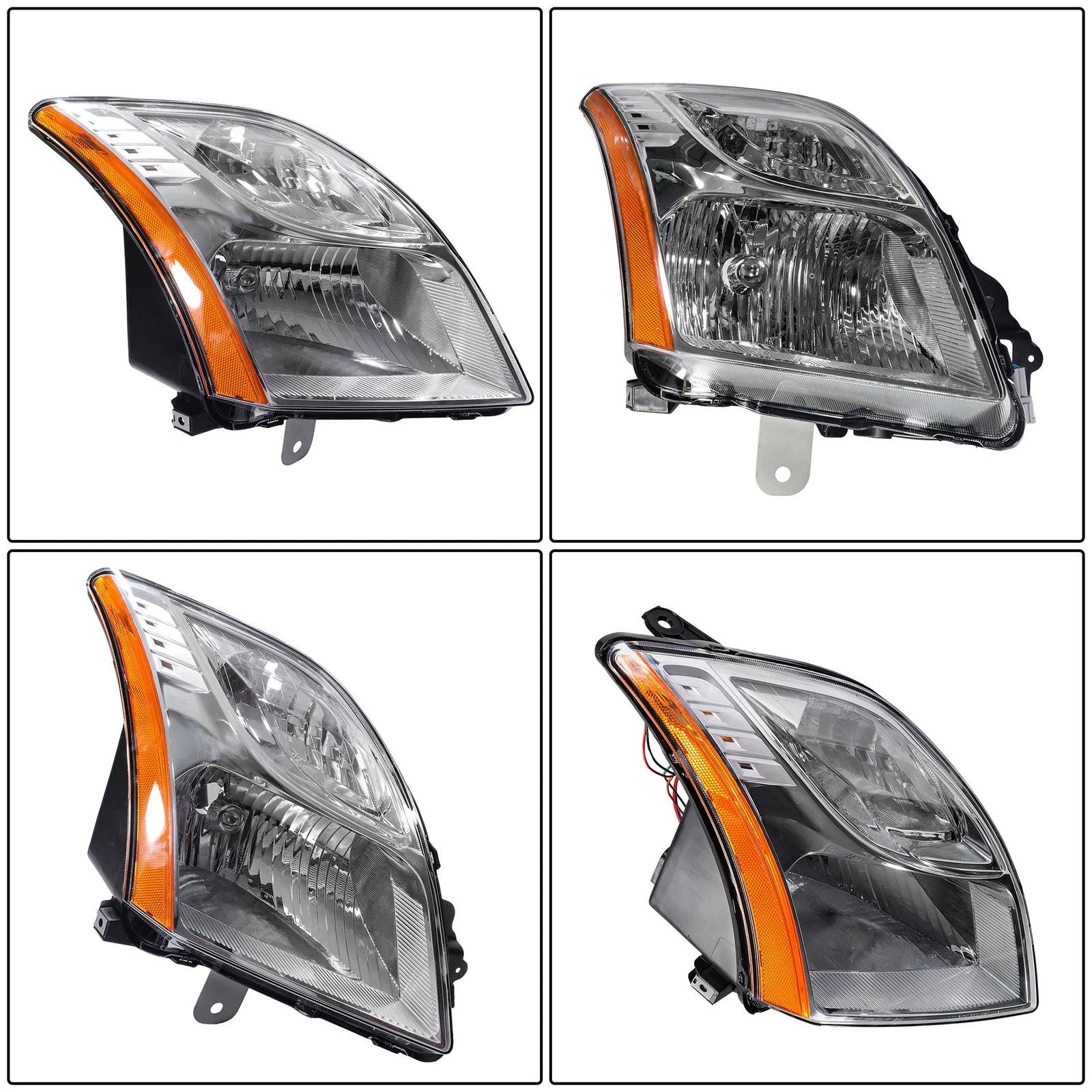 Headlight Assembly Chrome Right for Nissan Sentra (2010–2012)