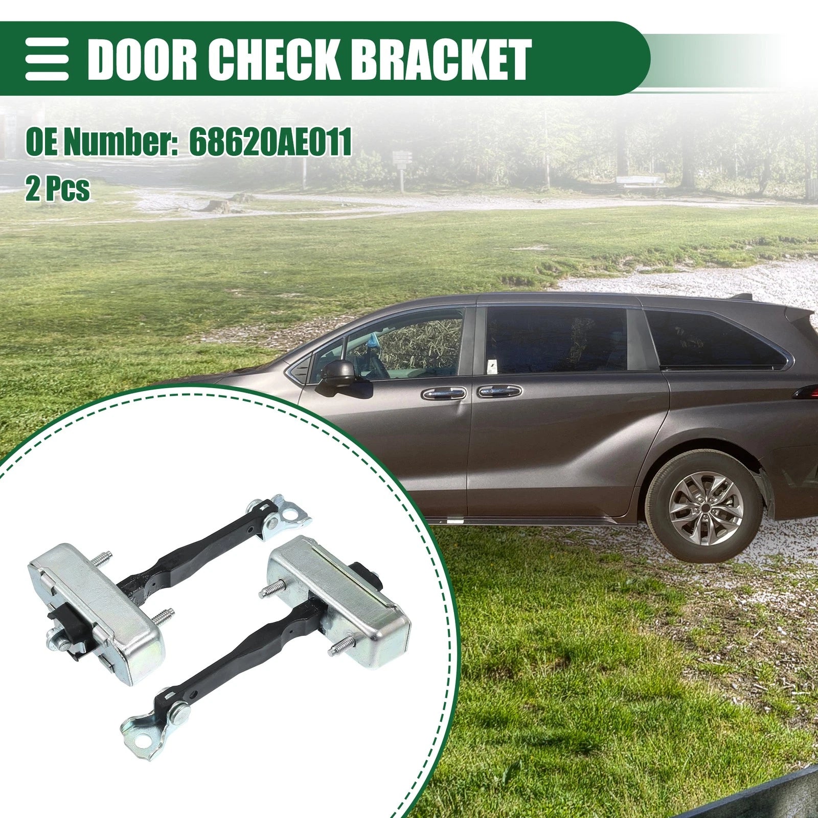 Door Check Strap Assembly 2 Pcs for Toyota Sienna (2004–2010)