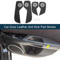 Car Door Leather Anti Kick Pad Set for Audi Q3 (2012–2016) Black