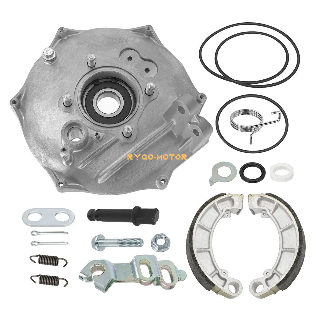 Rear Brake Backing Plate w/Shoes Arm Rocker Cam Kit for Honda Rancher 420 (2014–2024)