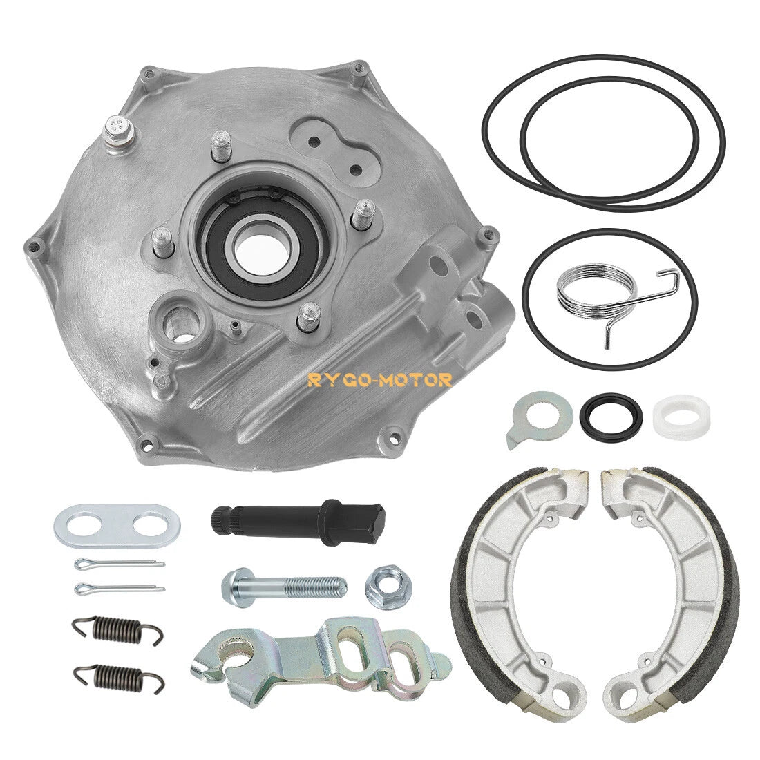 Rear Brake Backing Plate w/Shoes Arm Rocker Cam Kit for Honda Rancher 420 (2014–2024)