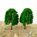10pcs 2.36" Model Trees for Train Railway Park Wargame Landscape