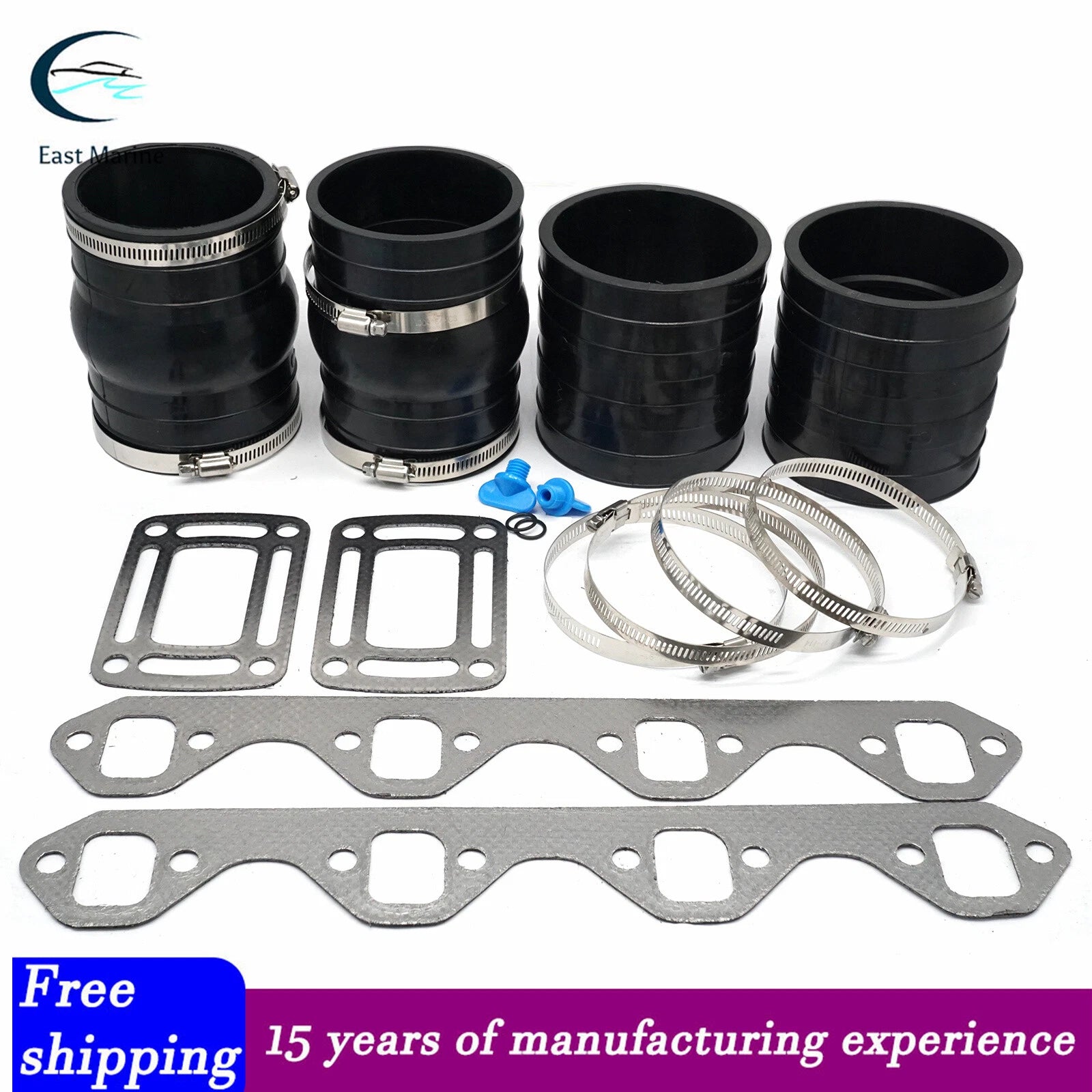Exhaust Manifold for Volvo Penta 5.0 5.8L 351 KING EFI V8 (3852696 3852741)