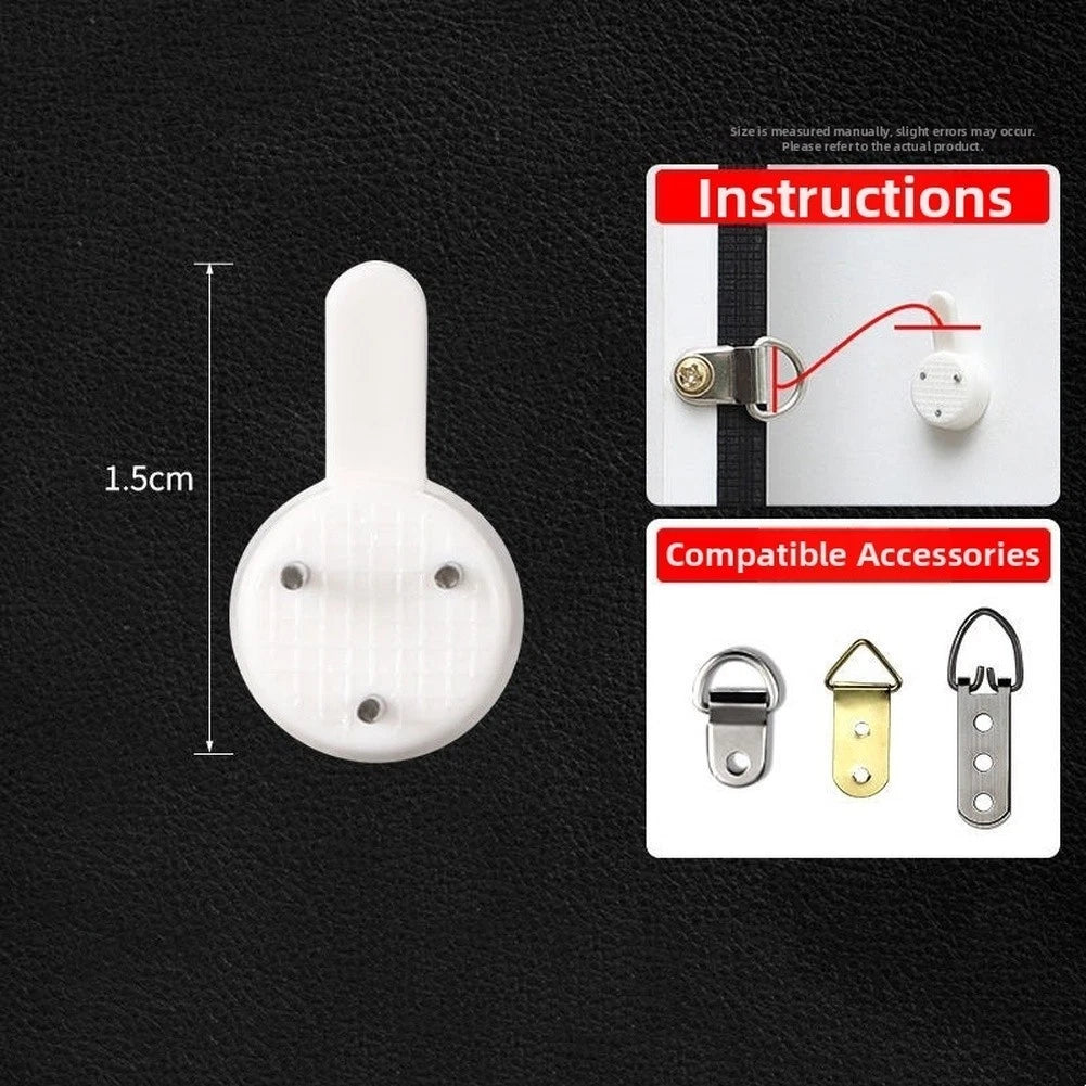 Set of 10 Invisible Hooks for Wall Hanging Picture Frames