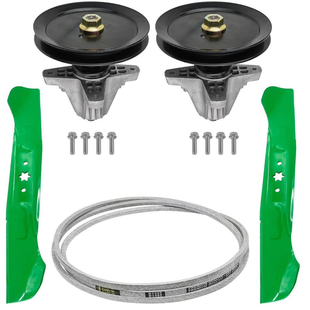 Deck Spindle Blade Belt Kit for Cub Cadet MTD Troy-Bilt (918-05078A)