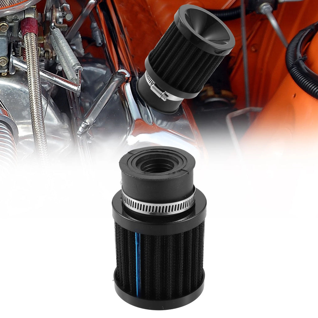Universal Motorcycle Air Filter Replacement 28mm to 48mm for Honda Yamaha (Black)